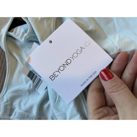 New Beyond Yoga Charmed Mini Dress Powder Blue - Picture 7 of 10